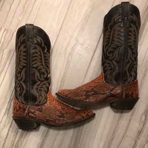Laredo Snake Skin Cowboy Boots
